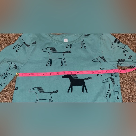 Tea Collection Horse dress turquoise green size 12 - Picture 6 of 6